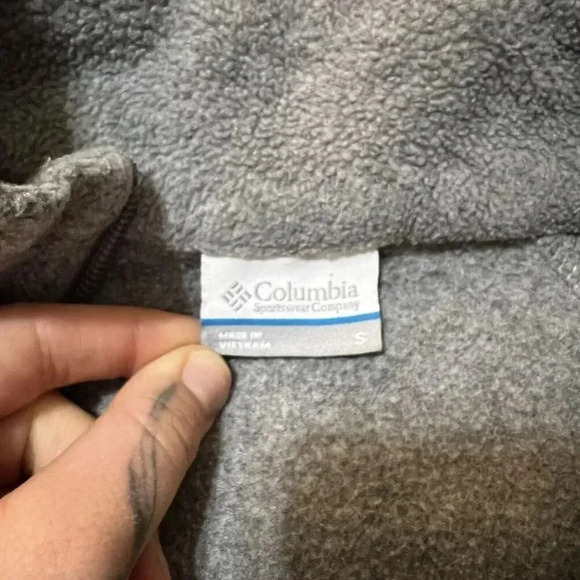 Columbia‎ Womens Fleece Jacket Coat Small Charcoal Gray Full Zip Pockets RN69724 - Picture 6 of 10